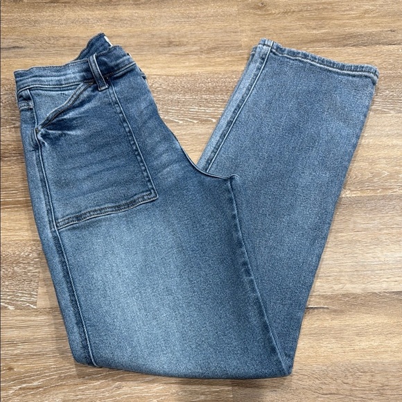 Cello High Rise Size 5 Women Jeans - Blue Straight Leg Jeans - Picture 1 of 10